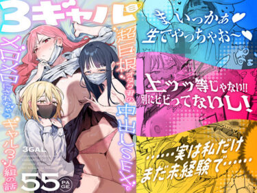 【ギャル】3ギャル〜超巨根オタク君の中出しSEXでメロメロにされちゃうギャル3人組の話〜 【d_748504】サークル： ie研究室